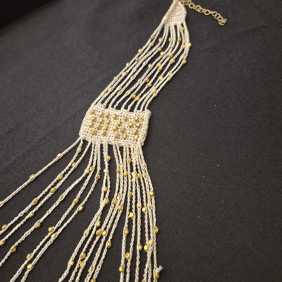 Elegant Gold Beaded Necklace - Picture 5 of 6